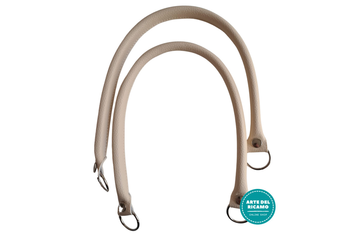 Manici per Borsa in Ecopelle Panna - Lunghezza 55 cm Manici per Borsa in Ecopelle Panna - Lunghezza 55 cm
