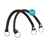 Manici per Borsa in Ecopelle - Colore Nero - Lunghezza 40 cm