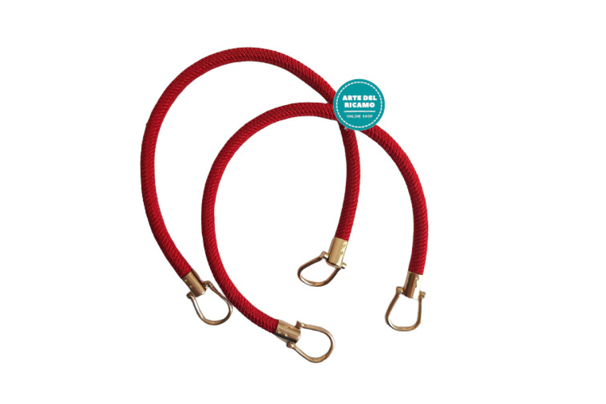 Rope Handles for Handbag -  Color Red