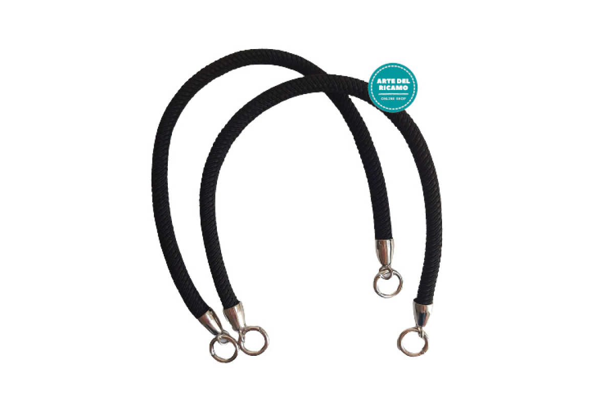 Manici per Borsa in Corda - Colore Nero