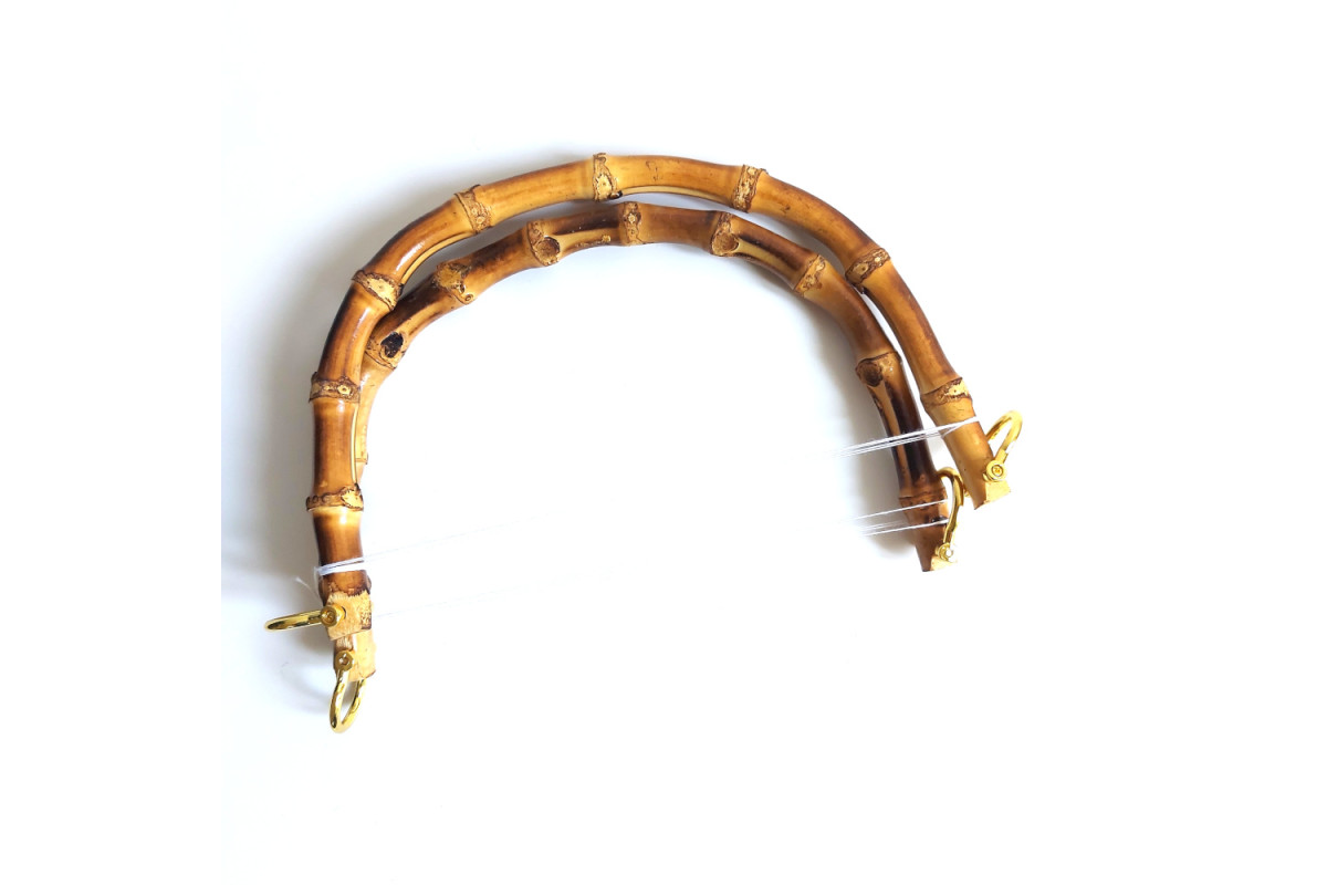 Manici per Borsa a Mano in Bamboo - Finitura Oro