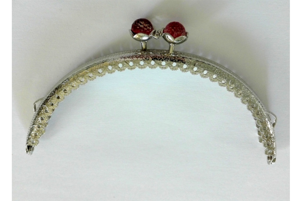 Bag Handle with Pink Powder Pearls