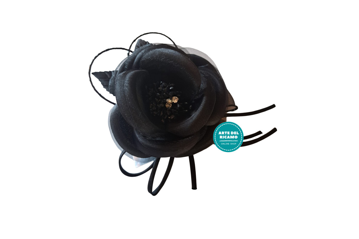 Fiori per Abiti e Capelli - Camelia Nera
