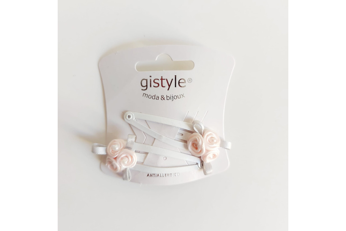 Clic Clac Cerimonia Bianco con Fiorellini Rosa Pastello