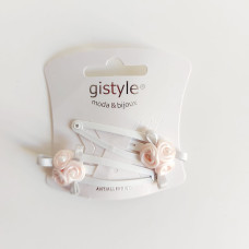 Clic Clac Cerimonia Bianco con Fiorellini Rosa Pastello