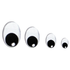 Ojos Móviles Oval de 1 cm
