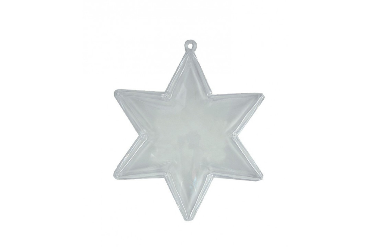 Stella in Plastica Trasparente - Diametro 7 cm