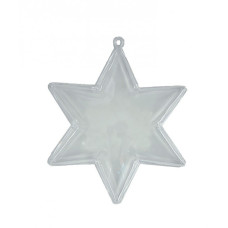Stella in Plastica Trasparente - Diametro 7 cm