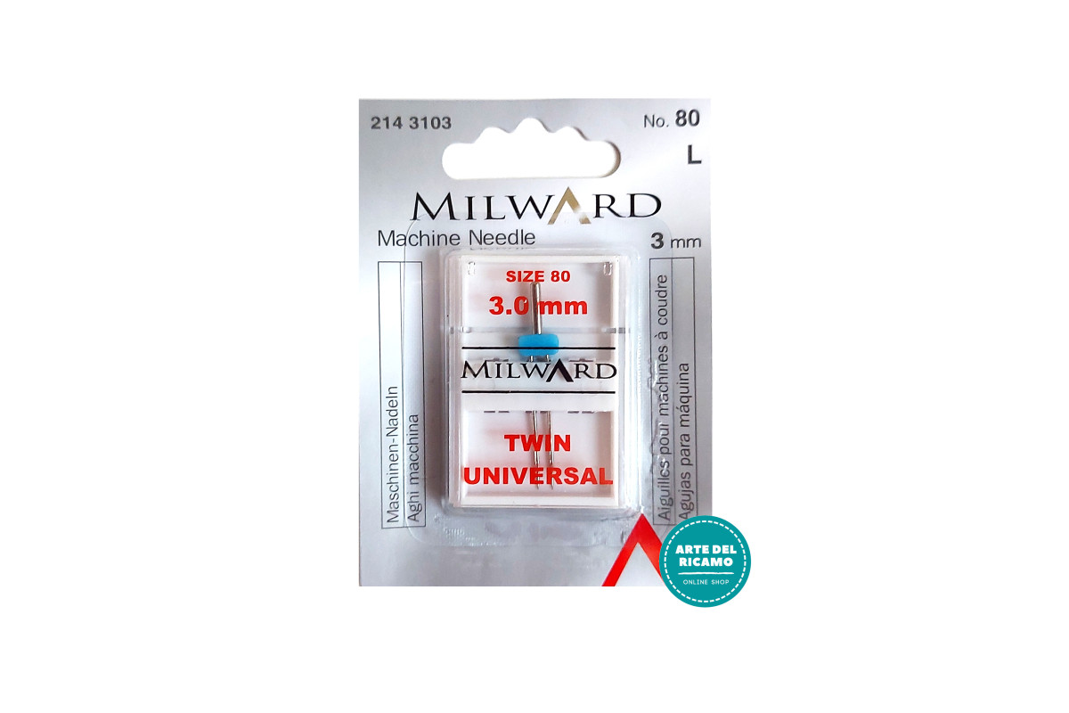Milward - Agho Gemello Universale per Macchina da Cucire n. 80 Milward - Agho Gemello Universale per Macchina da Cucire n. 80