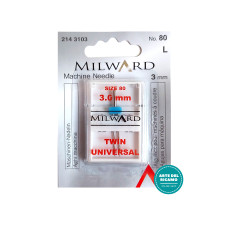 Milward - Agho Gemello Universale per Macchina da Cucire n. 80 Milward - Agho Gemello Universale per Macchina da Cucire n. 80