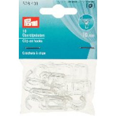 Prym - Ganci con Clip per Tende da 10 mm - Colore Trasparente