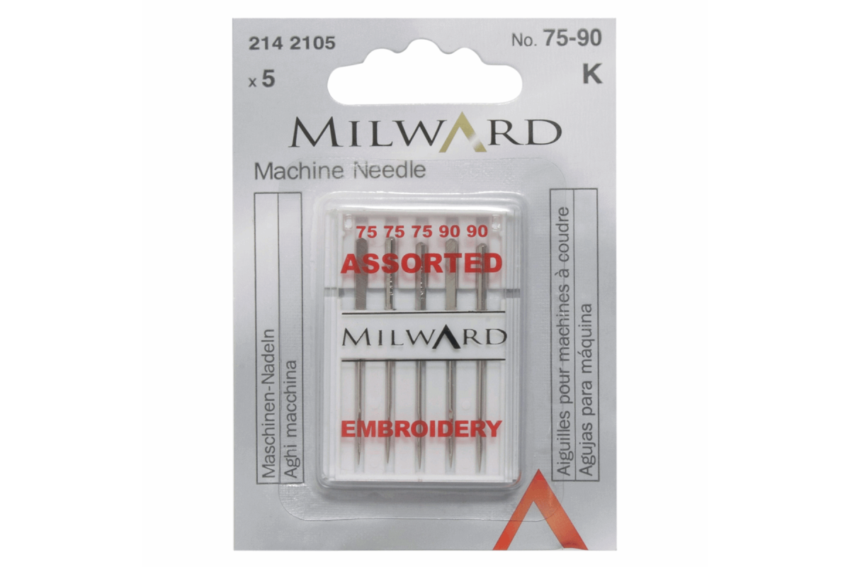 Milward - Aghi Assortiti per Ricamo a Macchina - Numero 75 - 90