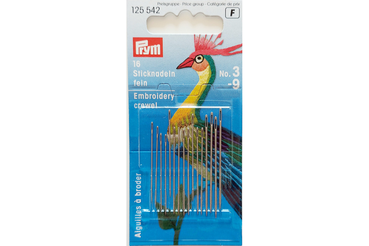 Prym - Aghi per Ricamo Crewel con Cruna Oro - Assortiti 3-9