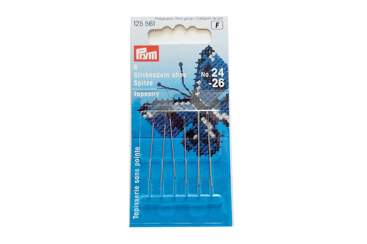 Prym - Tapestry Needles with Blunt Point and Gold Eye - Size 24-26 Prym - Tapestry Needles with Blunt Point and Gold Eye - Size 24-26