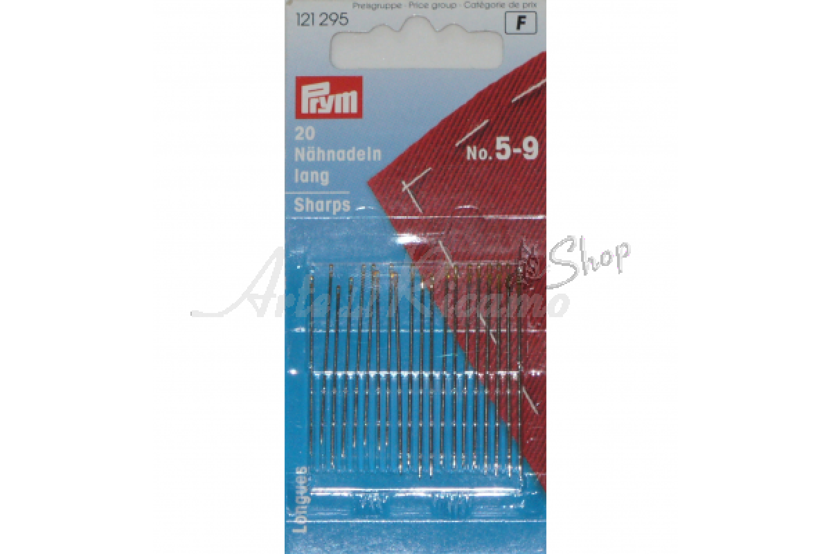 Prym - Aghi per Cucire a Mano Lunghi con Cruna Oro 5-9 Prym - Aghi per Cucire a Mano Lunghi con Cruna Oro 5-9