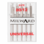 Milward - Agujas Universales para Máquinas de Coser - Numero 80 - 12 Milward - Agujas Universales para Máquinas de Coser - Numero 80 - 12