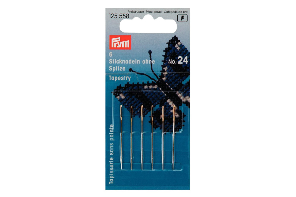 Prym - Tapestry Needles with Blunt Point and Gold Eye - n. 24 Prym - Tapestry Needles with Blunt Point and Gold Eye - n. 24