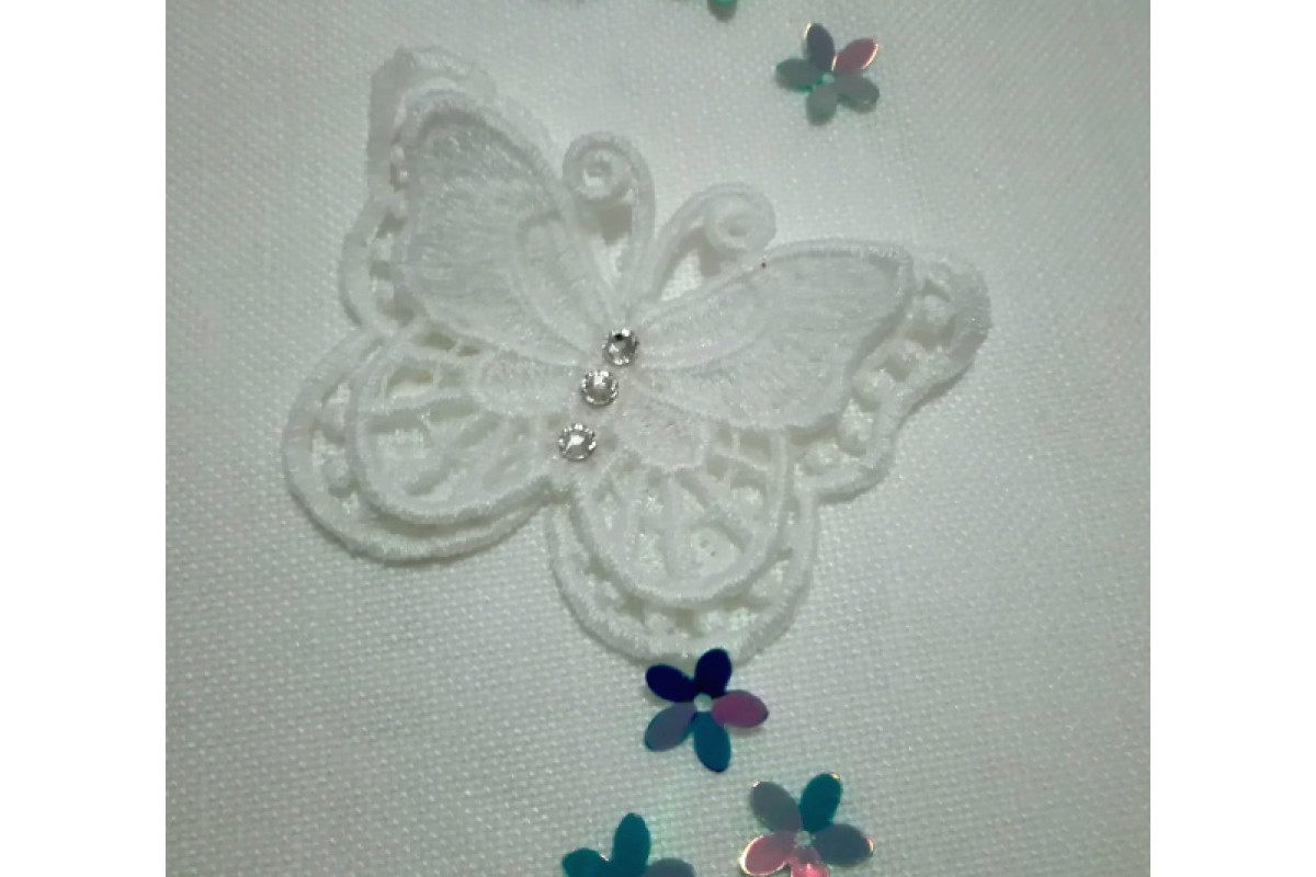 Butterfly Lace Decoration - White Butterfly Lace Decoration - White