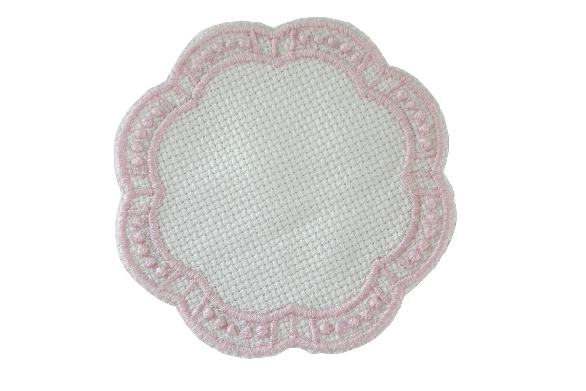 Aida Insert to Cross Stitch - Pink Flower Aida Insert to Cross Stitch - Pink Flower