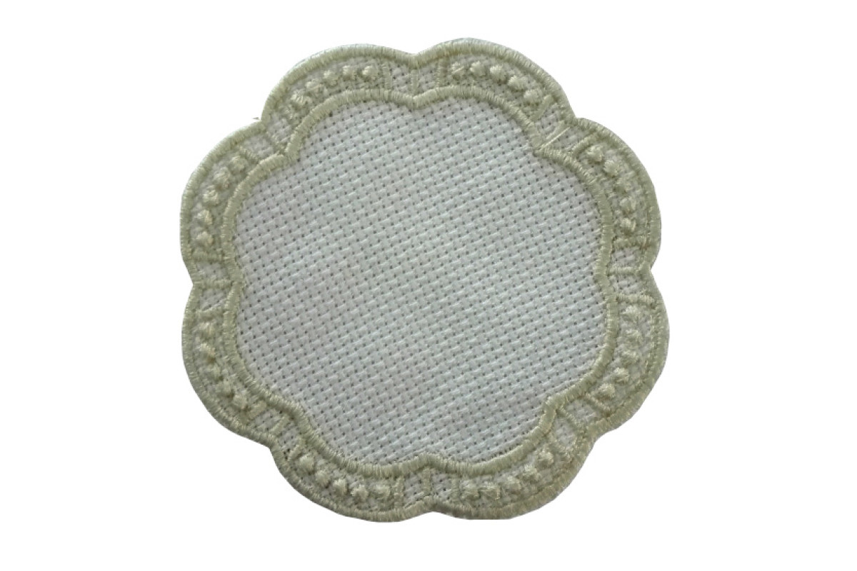 Aida Insert to Cross Stitch - Cream Flower