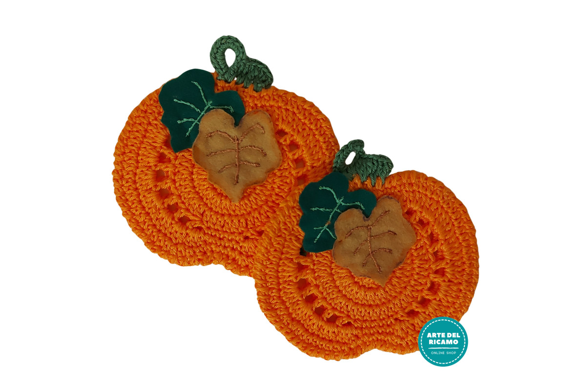 Agarraderas de Ganchillo - Calabazas Agarraderas de Ganchillo - Calabazas