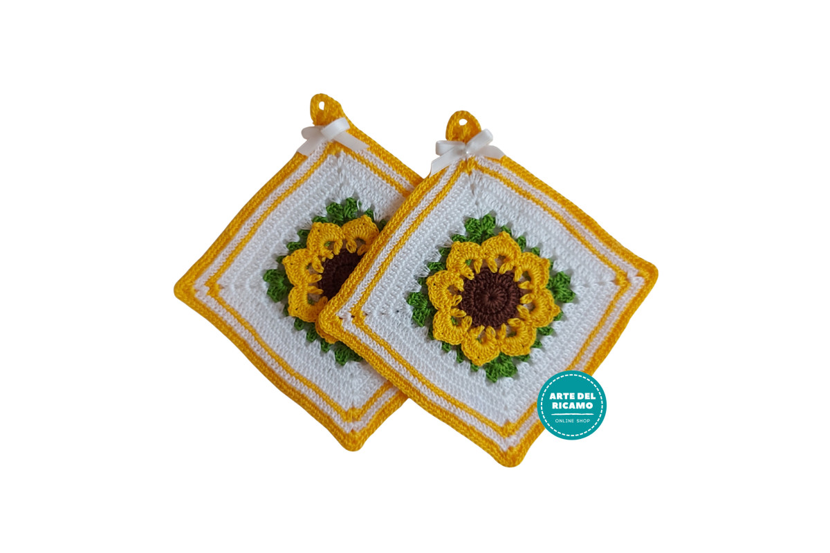 Crochet Potholders - Sunflowers Crochet Potholders - Sunflowers