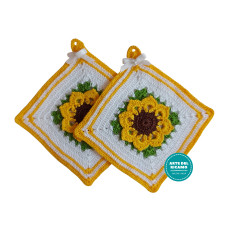 Crochet Potholders - Sunflowers