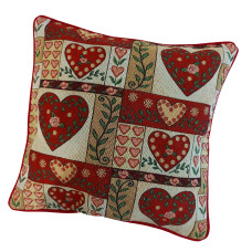 Federa Cuscino Patchwork Cuori Federa Cuscino Patchwork Cuori