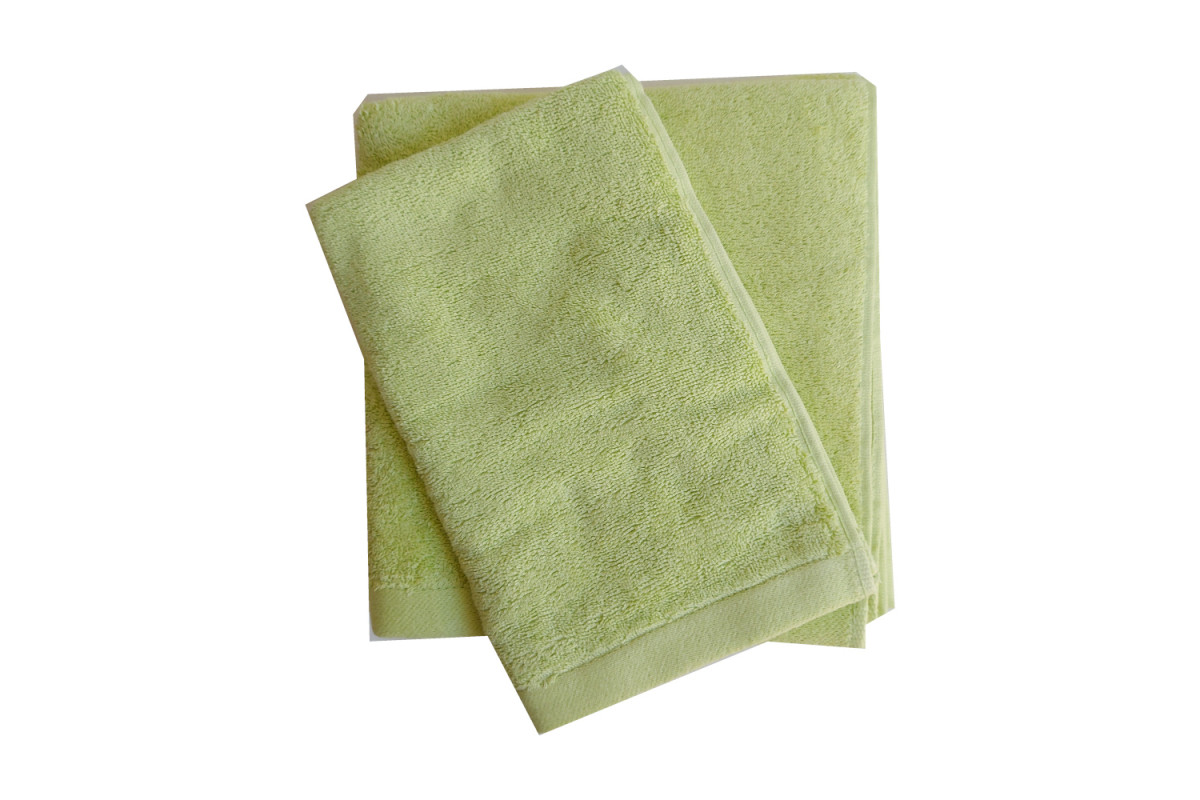 Soft Terry Bath Towels - Color Green Apple