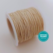 Waxed Cotton Thread - Size 1 mm Color Cream