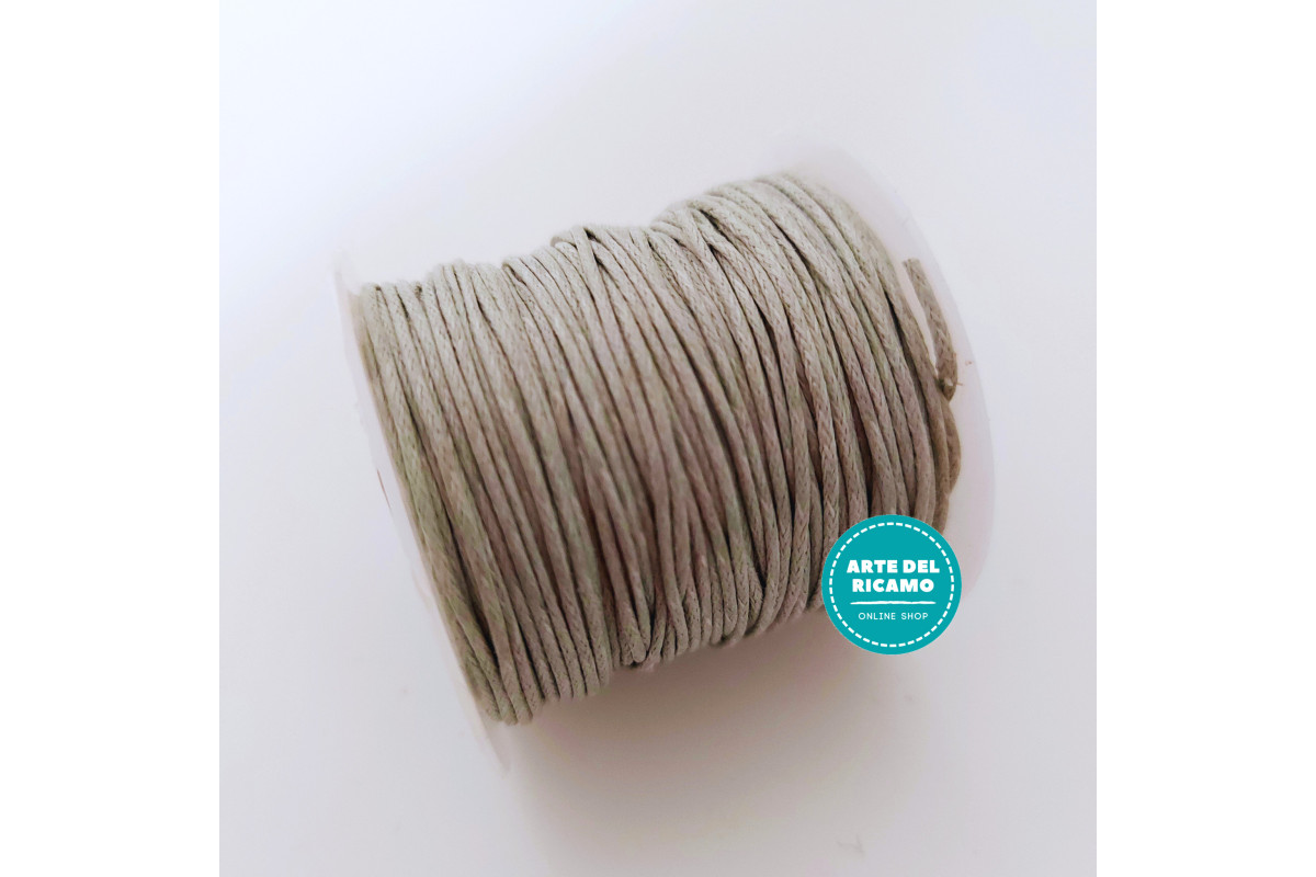 Filo di Cotone Cerato da 1 mm - Colore Grigio Filo di Cotone Cerato da 1 mm - Colore Grigio