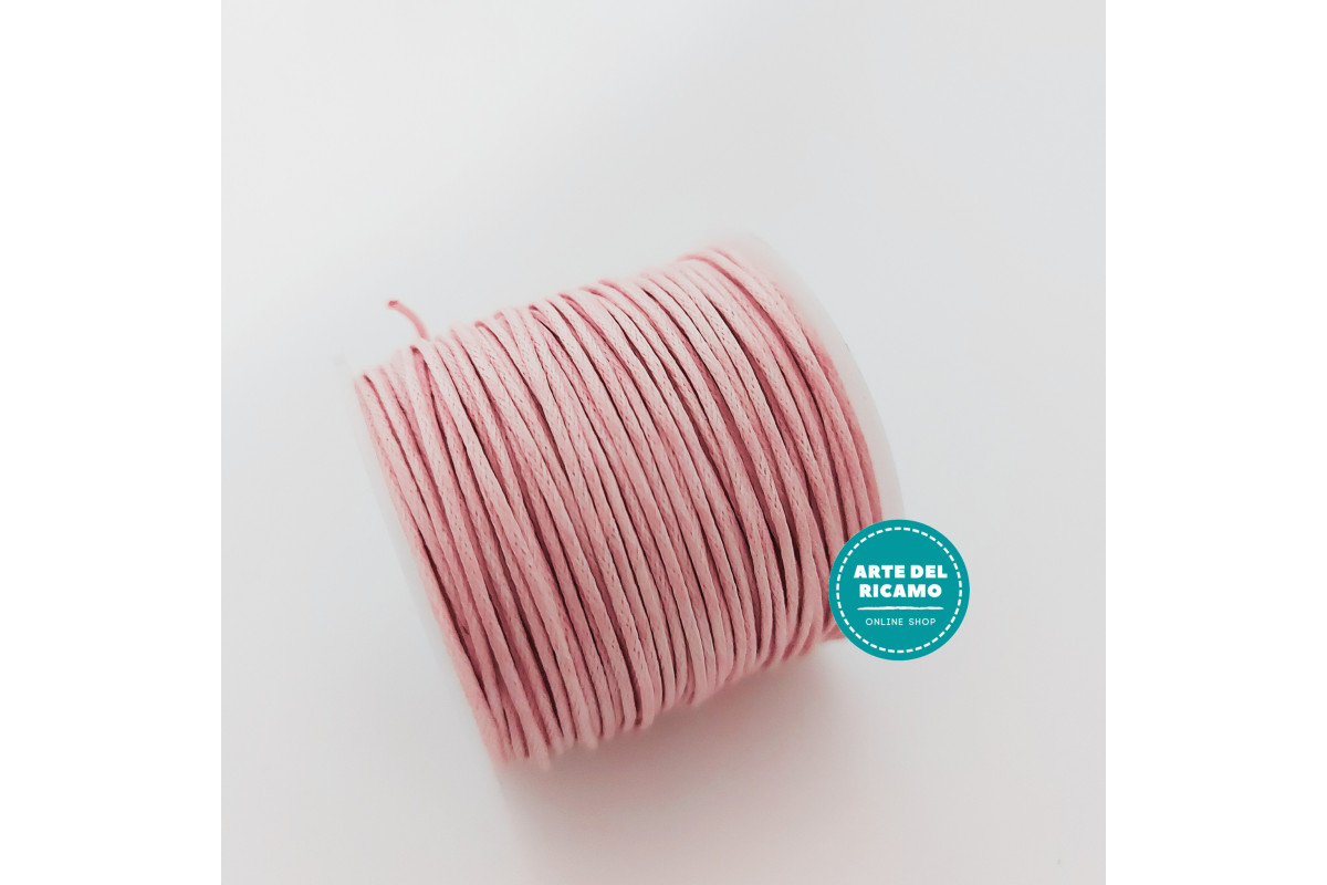 Filo di Cotone Cerato da 1 mm - Colore Rosa Filo di Cotone Cerato da 1 mm - Colore Rosa