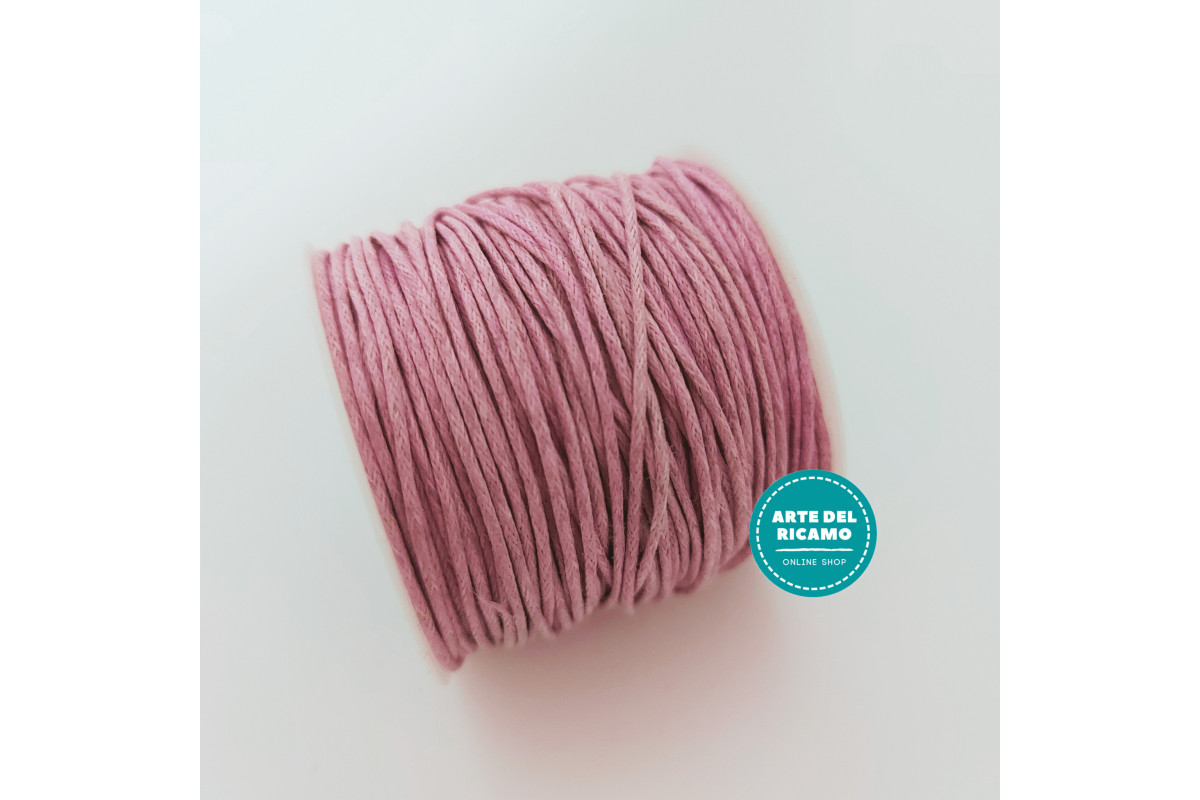 Waxed Cotton Thread - Size 1 mm Color Lilac Waxed Cotton Thread - Size 1 mm Color Lilac