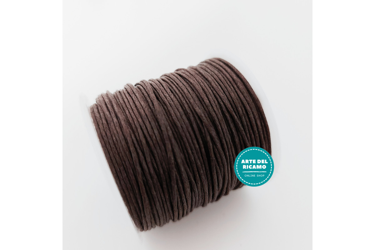 Waxed Cotton Thread - Size 1 mm Color Brown Waxed Cotton Thread - Size 1 mm Color Brown
