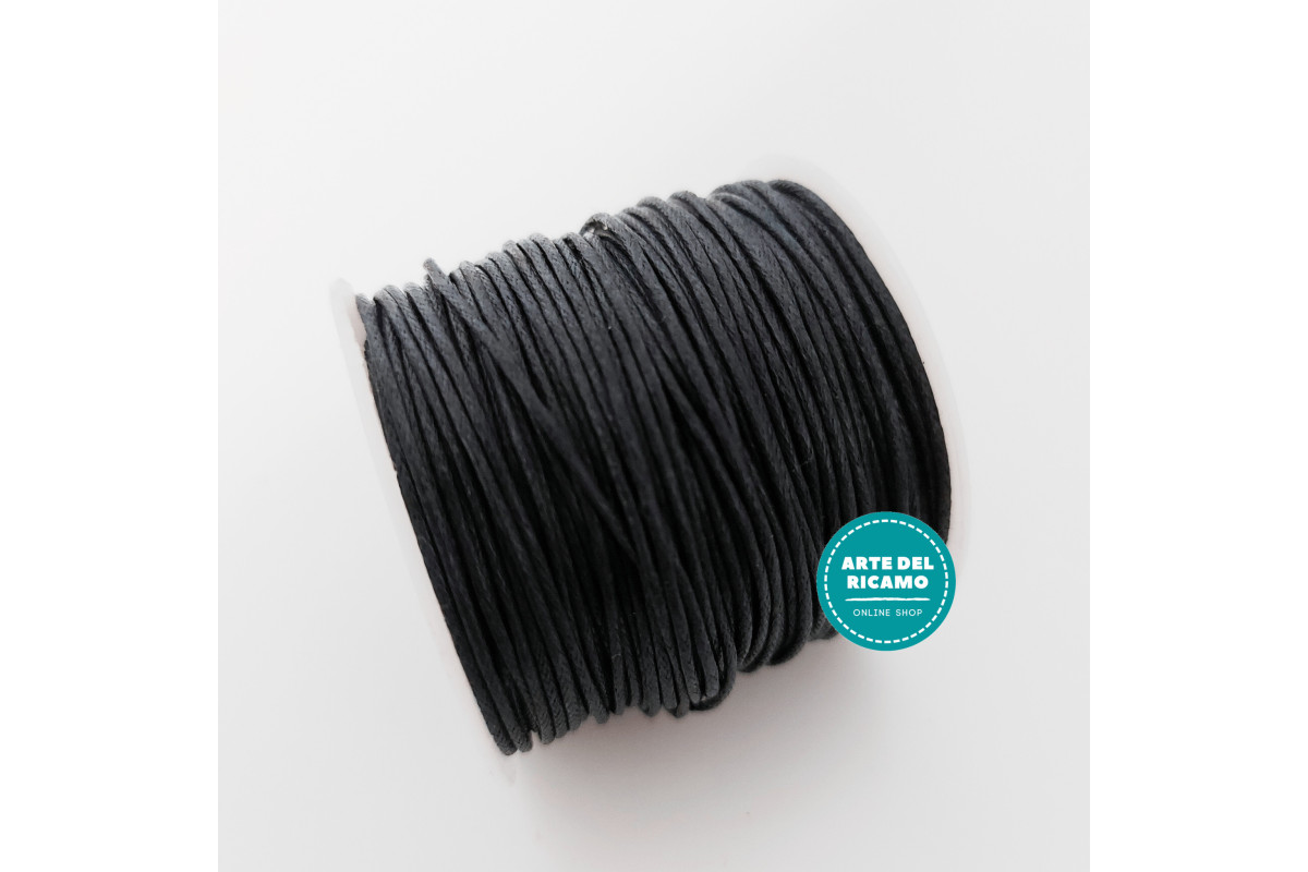Filo di Cotone Cerato da 1 mm - Colore Blu Filo di Cotone Cerato da 1 mm - Colore Blu