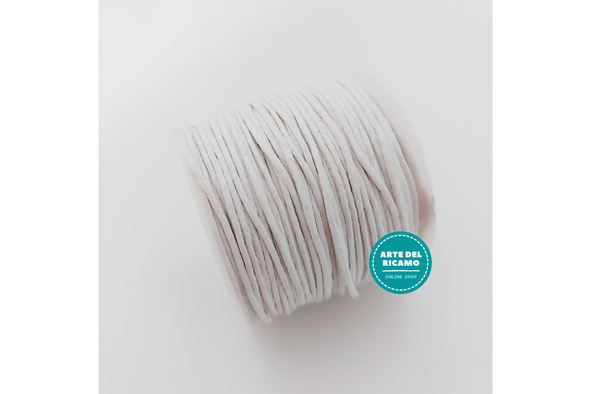 Filo di Cotone Cerato da 1 mm - Colore Bianco Filo di Cotone Cerato da 1 mm - Colore Bianco