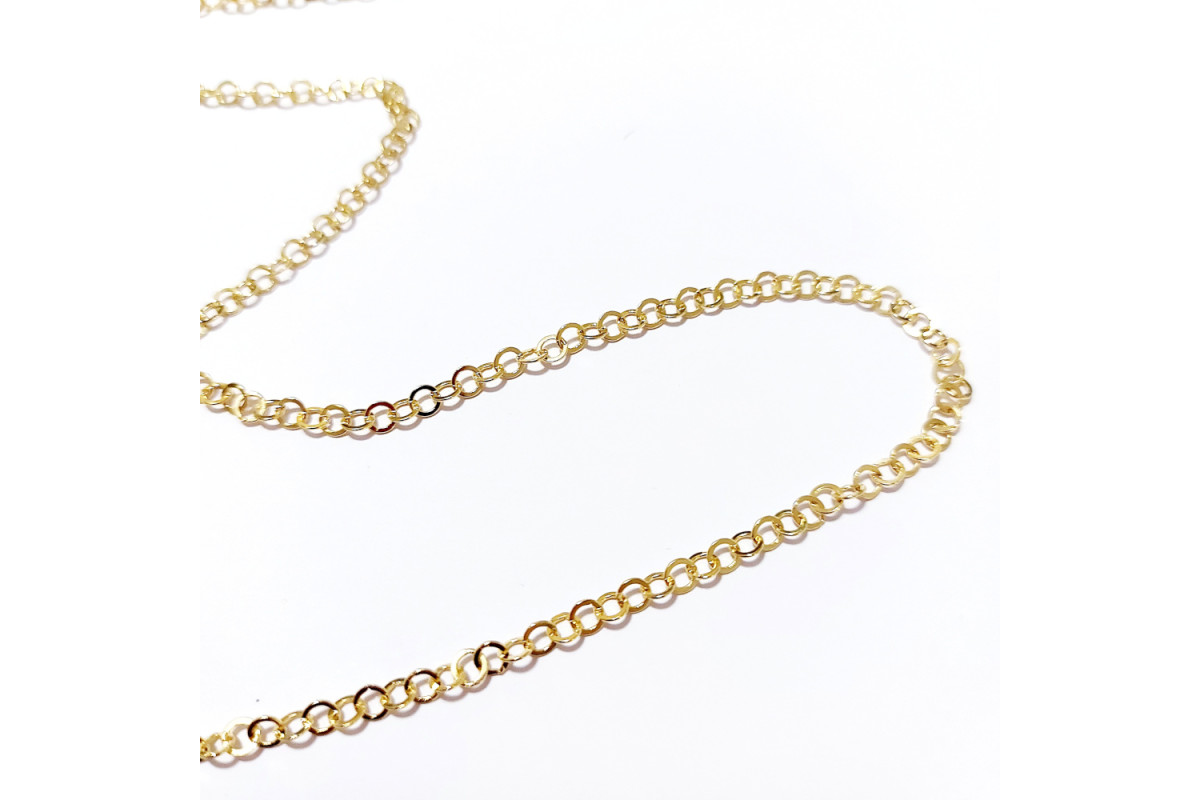 Catena in Oro Giallo Forzatina Piatta - Confezione da 10 metri