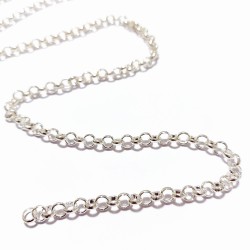 Metal Round Chain Silver Color - Pack of 5 meters