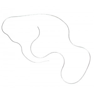 Cadena de Plata Tubolar para Collares y Pulseras - Longitud 50 cm