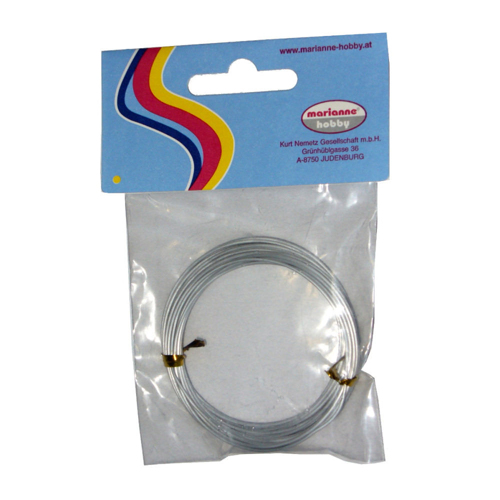 Aluminum Wire - Size 2 mm - Color Silver