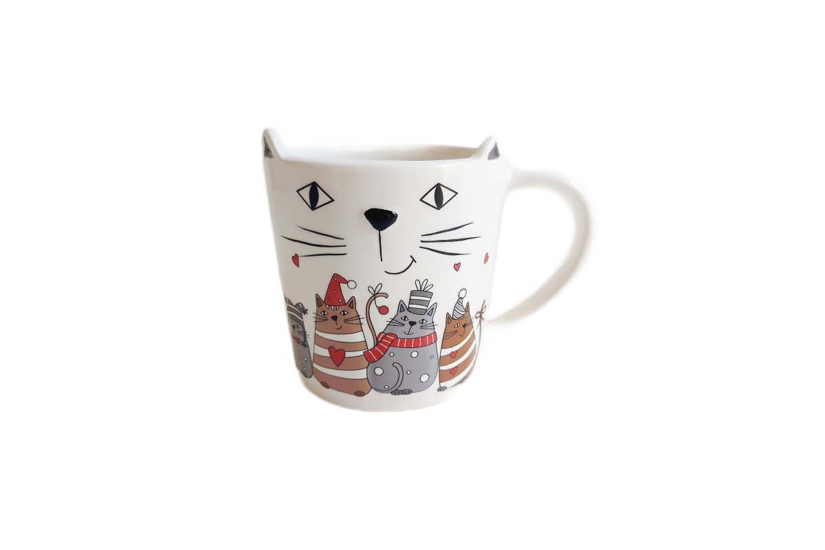 Tazza in Ceramica - Gatto Natalizio