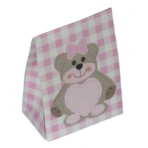 Newborn Favor Box - Pink Teddy Bear