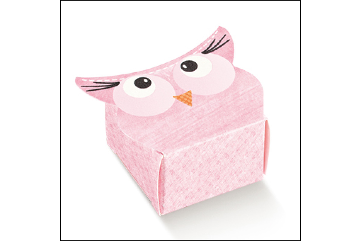 Scatola Nascita Rosa - Astuccio Gufo