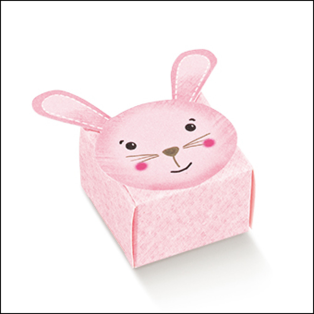 Favor Box for Newborn - Pink Rabbit