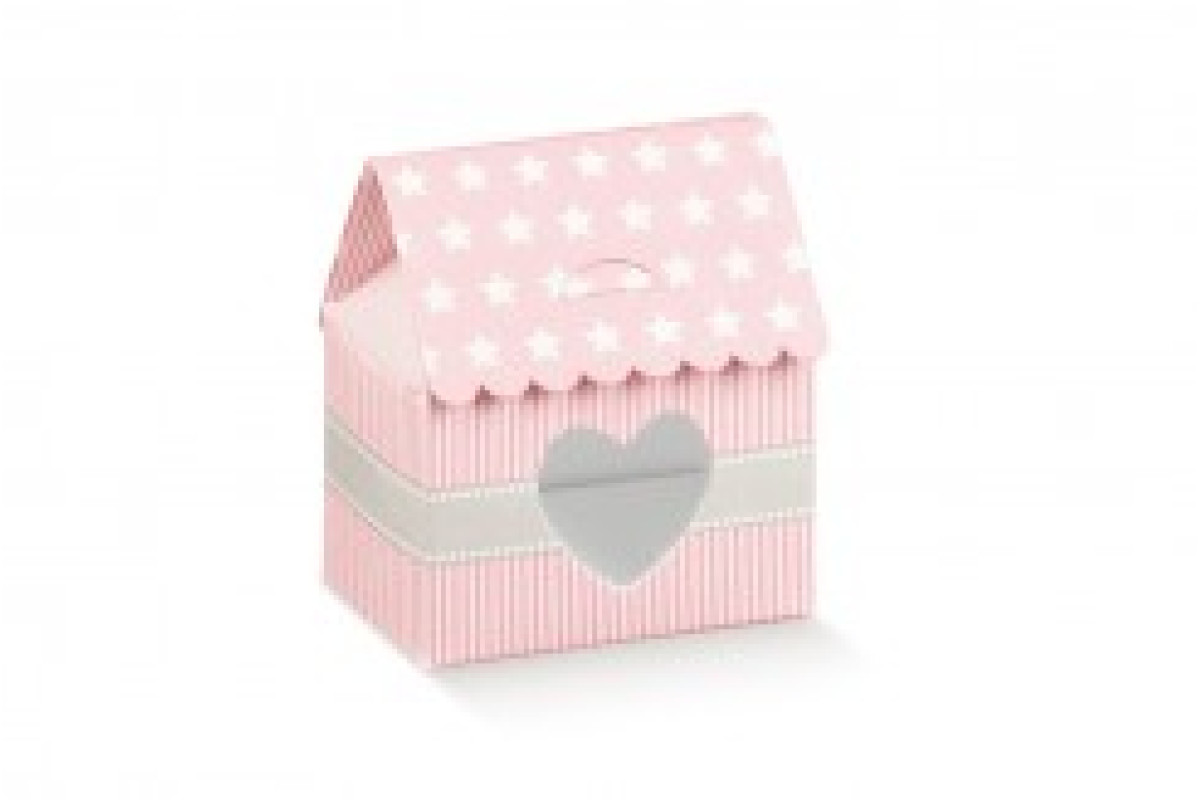 Newborn Favor Box - Pink House