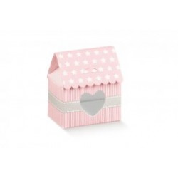 Newborn Favor Box - Pink House