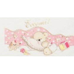 Mini Confetti Baby Card - Teddy Bear with Pillow