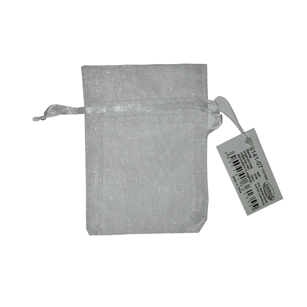Organza Bag - White - Size 7.5x10 cm - White