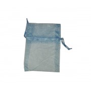 Light Blue Organza Bag - Size 7.5 x10 cm