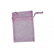 Pink Organza Bag  - Size 7.5 x10 cm